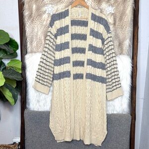Anthropologie POL Striped Knit Cardigan Sweater